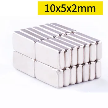 10x5x2 мм Небольшой блок Мощных магнитов Супер Неодимовый магнит 10x5x2 мм Stong NdFeB Постоянный магнитный 10*5*2 мм