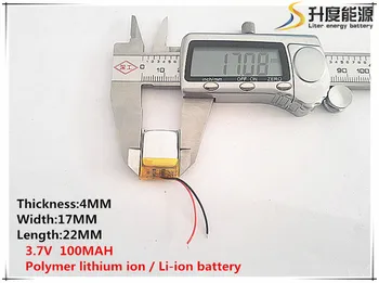 5шт [SD] 3,7 В, 100 мАч, [401722] Полимерный литий-ионный аккумулятор для ИГРУШЕК, POWER BANK, GPS, mp3, mp4, сотового телефона, динамика