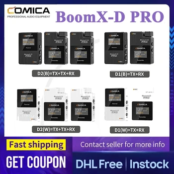 Comica BoomX-D PRO D2 BoomX-U QUA Петличный Беспроводной Микрофон 2.4 G Цифровой Зеркальный Передатчик Приемник Микрофонный Комплект pk MoveLink M2
