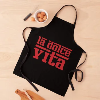 La Dolce Vita - Сладкая жизнь - Итальянско-красный фартук для дома, женский фартук для кухонного оборудования ресторана