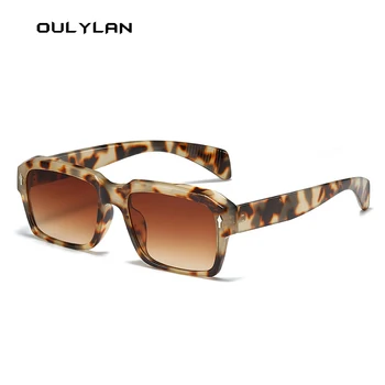 Oulylan Модные квадратные солнцезащитные очки Женские Градиентные оттенки UV400 Ретро Трендовые Мужские синие Брендовые дизайнерские солнцезащитные очки