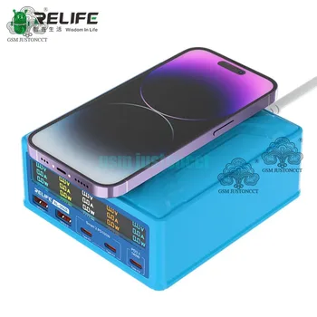 RELIFE RL-304R Многопортовое Зарядное Устройство GaN для Телефонов, Планшетов, Ноутбуков, Интеллектуального Распределения Мощности, 15 Вт, Беспроводного Инструмента Для Быстрой Зарядки