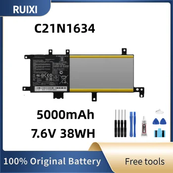 RUIXI Оригинальный Аккумулятор для ноутбука C21N1634 A580U X580U X580B A542U R542U R542UR X542U V587U FL5900L FL8000U 7,6 V 38WH