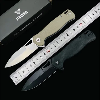 TRIVISA Складные ножи Crateris-03 Micarta G10 Handle14C28N стальной нож для кемпинга на открытом воздухе Охотничий защитный Рыболовный инструмент