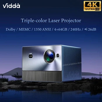 Vidda C1 RGB лазерный 4K проектор 3840x2160 Видео 3D проектор Android Cinema для домашнего кинотеатра с частотой обновления 240 Гц