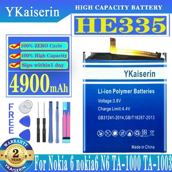 YKaiserin HE335 HE 335 Аккумулятор для Nokia 6 Nokia6 N6 TA-1000 TA-1003 TA-1021 TA-1025 TA-1033 TA-1039 Высокое качество + Бесплатные инструменты