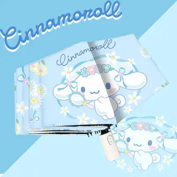 Автоматический Зонт Cinnamoroll Женский Красивый Солнцезащитный Зонт Ins Sanrio серии hello kitty Sanrio