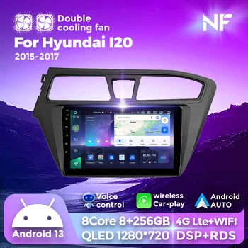 Автомобильный Радио Мультимедийный Плеер Для Hyundai I20 LHD 2015 2016 2017 2018 Android 13 GPS Carplay Navigaiton Стерео 8 + 256G QLED Экран