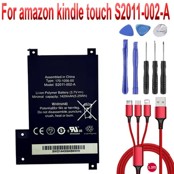 Аккумулятор 1420 мАч S2011-002-S для amazon kindle touch S2011-002-A DR-A014 S2011-002-S 170-1056-00 D01200 Batteri + USB-кабель + набор инструментов