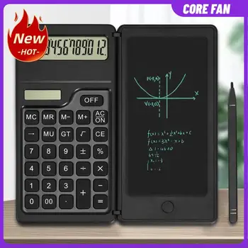 Базовый Калькулятор Блокнот с 6-Дюймовым ЖК-Планшетом Для Письма На Солнечной Батарее с Двойным Питанием Настольный Калькулятор для Школьного Офиса И Бизнеса