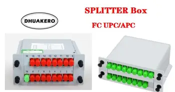 бесплатная доставка AB348 Тип вставки кассеты ПЛК FC UPC APC коммутационная панель 1X2 1x4 1x8 1X16 футов Разветвитель ПЛК клеммная коробка