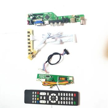 Для LP141WX1-TLA4/TLA5 LVDS 1CCFL 30Pin HDMI-Совместимый VGA USB AV RF T.V56 плата привода клавиатура + Пульт дистанционного управления + Инверторный ЖК-монитор 
