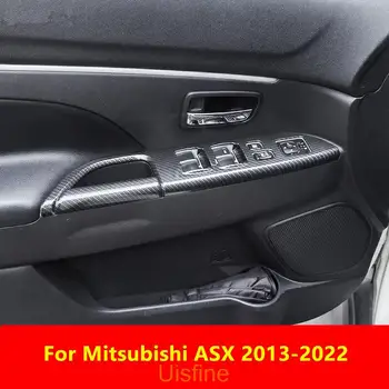 Для Mitsubishi ASX 2013-2022 стайлинг автомобиля кнопка включения стеклоподъемника с блестками переключатель окна автомобиля Паста с блестками Для украшения интерьера