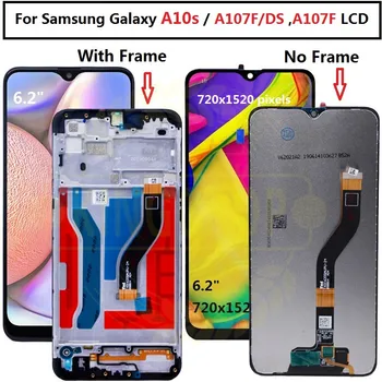 Для Samsung galaxy A10s ЖК-Дигитайзер A107/DS A107F A107FD A107M Дисплей с рамкой Сенсорный Экран Дигитайзер Для Samsung A10S lcd