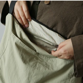 Женская сумка через плечо для осени и зимы, универсальная новая сумка 2023 года, легкая повседневная сумка через плечо в стиле ретро, ультралегкая холщовая