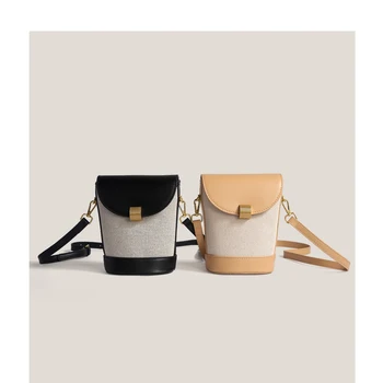 Женские сумки через плечо, цилиндрическая сумка-ведро из искусственной кожи, повседневные сумки на шнурке, кошелек для путешествий и покупок