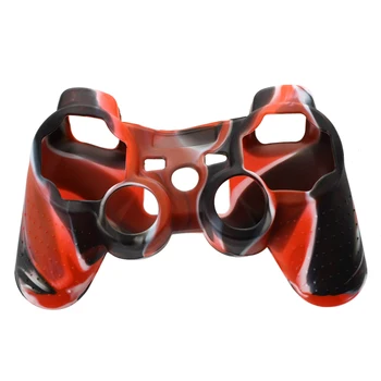 Защитный силиконовый чехол для контроллера PS2 PS3 - черный + красный