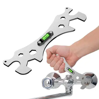 Многофункциональный гаечный ключ для смесителя для душа, линейка уровня CurveAngle, специальный гаечный ключ, инструмент для ремонта смесителя для ванной комнаты для винта разного размера