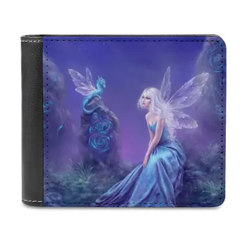 Модный кошелек для кредитных карт с люминесцентным рисунком Феи и дракона, кожаные кошельки, персонализированные кошельки для мужчин и женщин Dragon Fairy