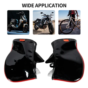 Мотоциклетные варежки на руль, варежки на руль, зимние Ветрозащитные Водонепроницаемые перчатки для велосипедного руля, теплые перчатки для мужчин и женщин