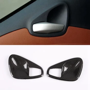 Наклейка для отделки внутренней дверной ручки чаши автомобиля для Mercedes Benz Smart 451 Fortwo 2010-2014 Аксессуары из углеродного волокна