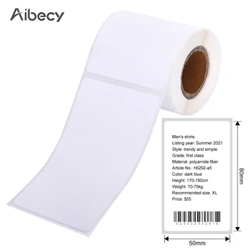 Наклейка для принтера этикеток Aibecy Бумага для термоэтикеток, самоклеящийся рулон бумаги для печати, водонепроницаемый для серии DP23 /DP30