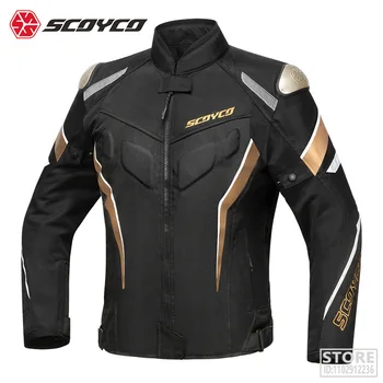 Новая мотоциклетная куртка SCOYCO Мужской костюм для мотокросса Chaqueta Защитное снаряжение
