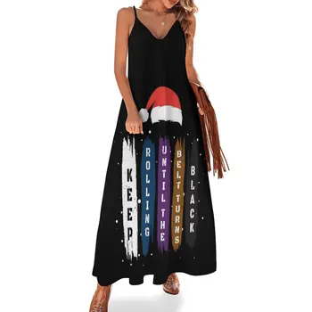 Новый подарок по бразильскому джиу-джитсу - Keep Rolling Black Belt BJJ - Забавный Рождественский подарок любителю джиу-джитсу, платье без рукавов, вечернее платье