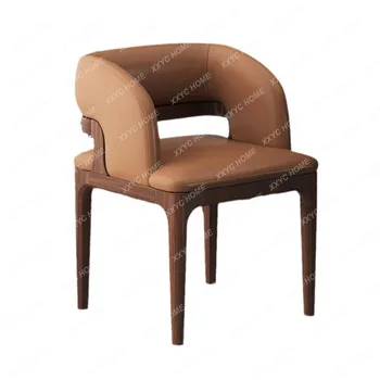 Обеденный стул из массива дерева, Домашний Письменный стул из черного персикового дерева, Мягкая сумка, Компьютерный стул для спальни, кабинета