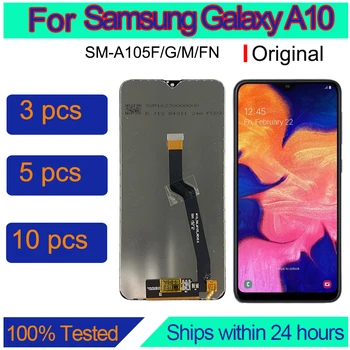 Оригинальные ПК для Samsung Galaxy A10 Замена Экрана A105F A105G A105M Ремонт Сенсорного дисплея Tauschen Pantalla LCD Reparatur