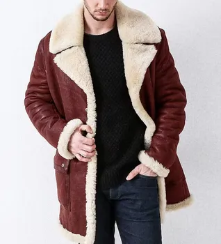 Осенне-зимний мужской шерстяной костюм приталенного покроя, мужское пальто, плюшевое пальто из искусственной кожи, деловой повседневный костюм, мужское пальто