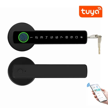 Приложение Tuya SmartLife Smart Fingerprint Password с одинарной защелкой и ручкой-засовом