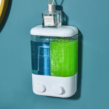 Прозрачный дозатор мыла, присоска, Нескользящие бутылочки для шампуня, геля для душа, Аксессуары для ванной комнаты, контейнер для лосьона большой емкости