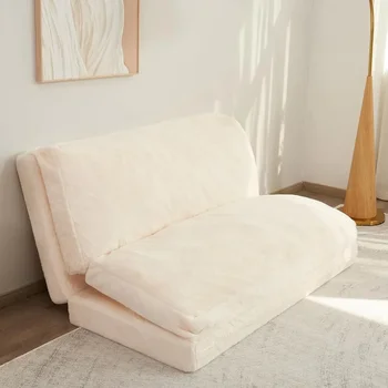 Складной матрас-кресло-мешок Включает съемный и мягкий чехол из искусственного меха, который можно стирать для спальни, гостиной, мебели для односпального дивана