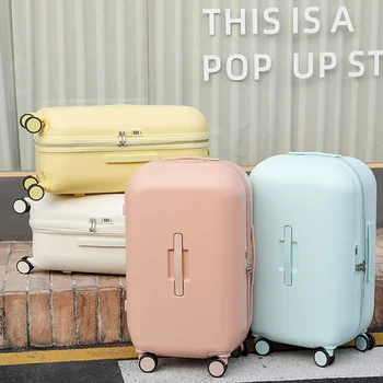 Утолщенный багаж большой емкости, женская 26-28-дюймовая универсальная тележка на колесах, спортивная версия, дорожный чемодан в клетку за границей