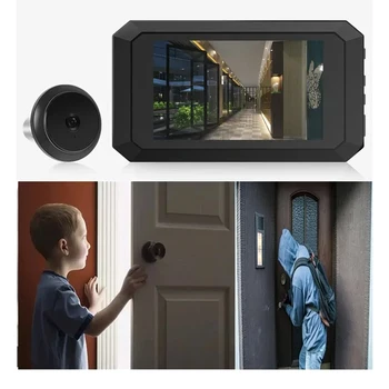 Цифровой электронный видоискатель Magic Eye, устройство ночного видения для просмотра защитных дверей с 3,97-дюймовым ЖК-экраном, дверной глазок, камера 1080P.