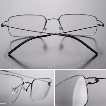 Элегантные мужские деловые очки для чтения в оправе из титанового сплава с защитой от синего света, дальнозоркость, пресбиопия, деловые очки по рецепту