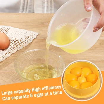 Яичный белок, Разделитель желтка, Приспособления для приготовления пищи, Фильтр для желтка, Разделитель яиц, Прозрачное Дренажное отверстие Большой емкости, Портативные Кухонные Принадлежности